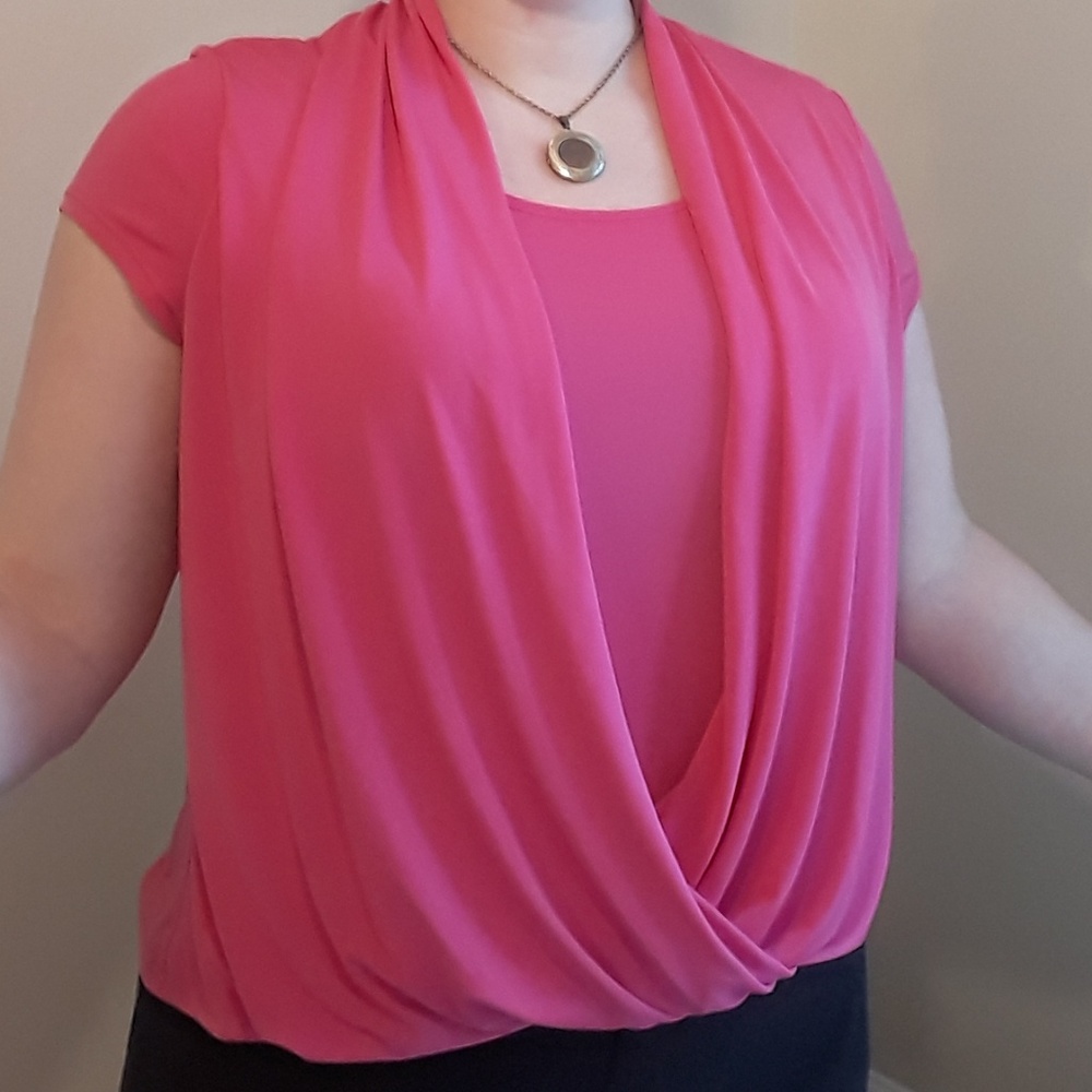 Sunny Leigh - XL Streachy Hot Pink Blouse